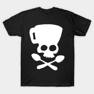 Coffee Skull and Cross Spoons T-Shirt